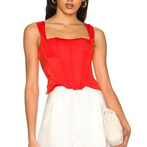 Red Knockout Corset Top from Revolve
